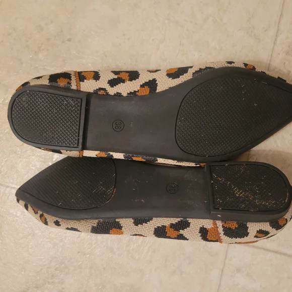 "Rothy's Style" Knit Leopard Print Ballet Flats - Picture 2 of 4